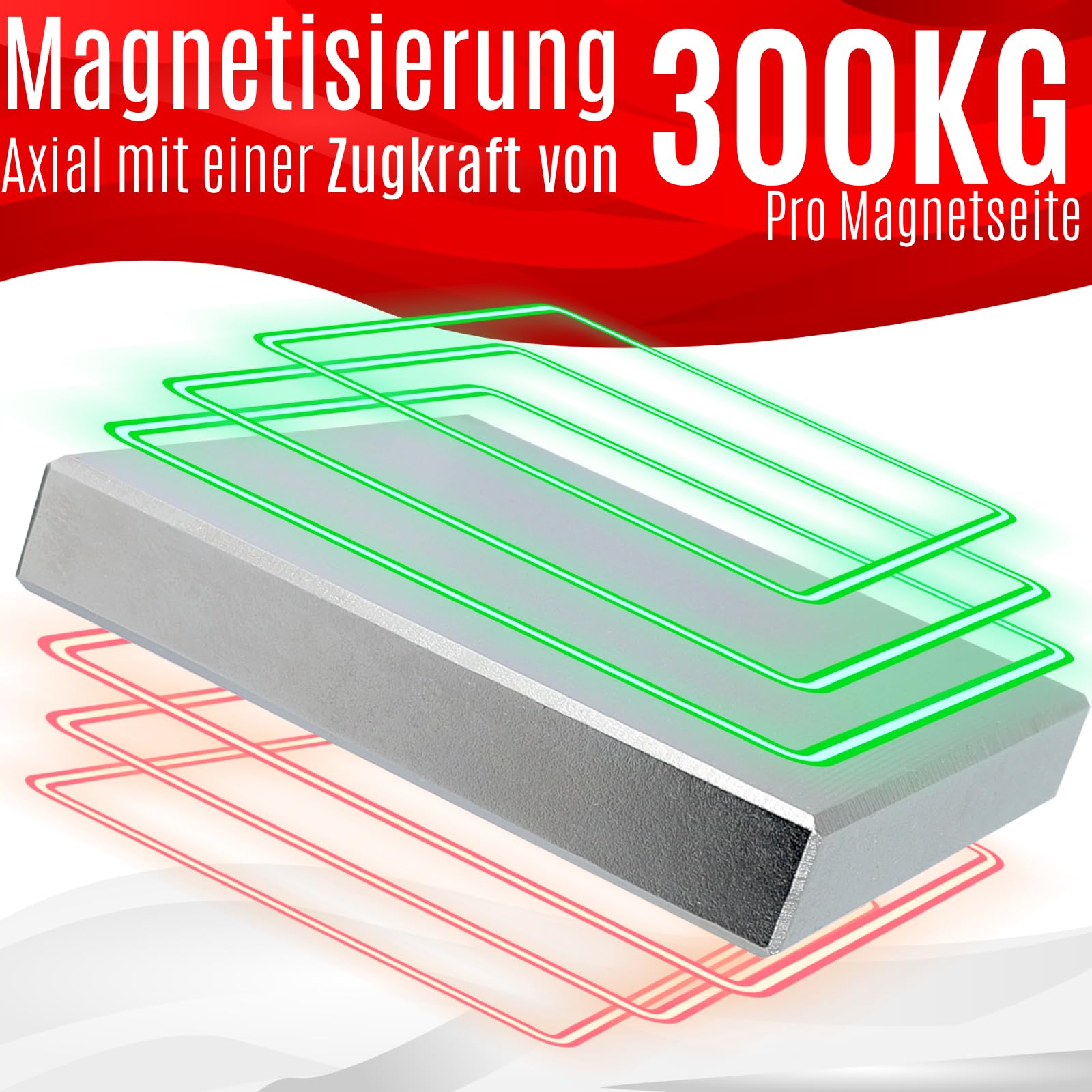 Magnet-Kauf Aimant en néodyme N52-300 kg - Forme carrée extra forte - 70 mm - Bloc magnétique puissant - 70 x 70 x 10 mm
