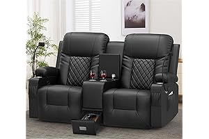 YONISEE Wide Seat Electric Recliner Sofa with USB Ports