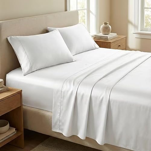 Beckham Hotel Collection Queen Sheet Set 100% Cotton, 500TC Luxury