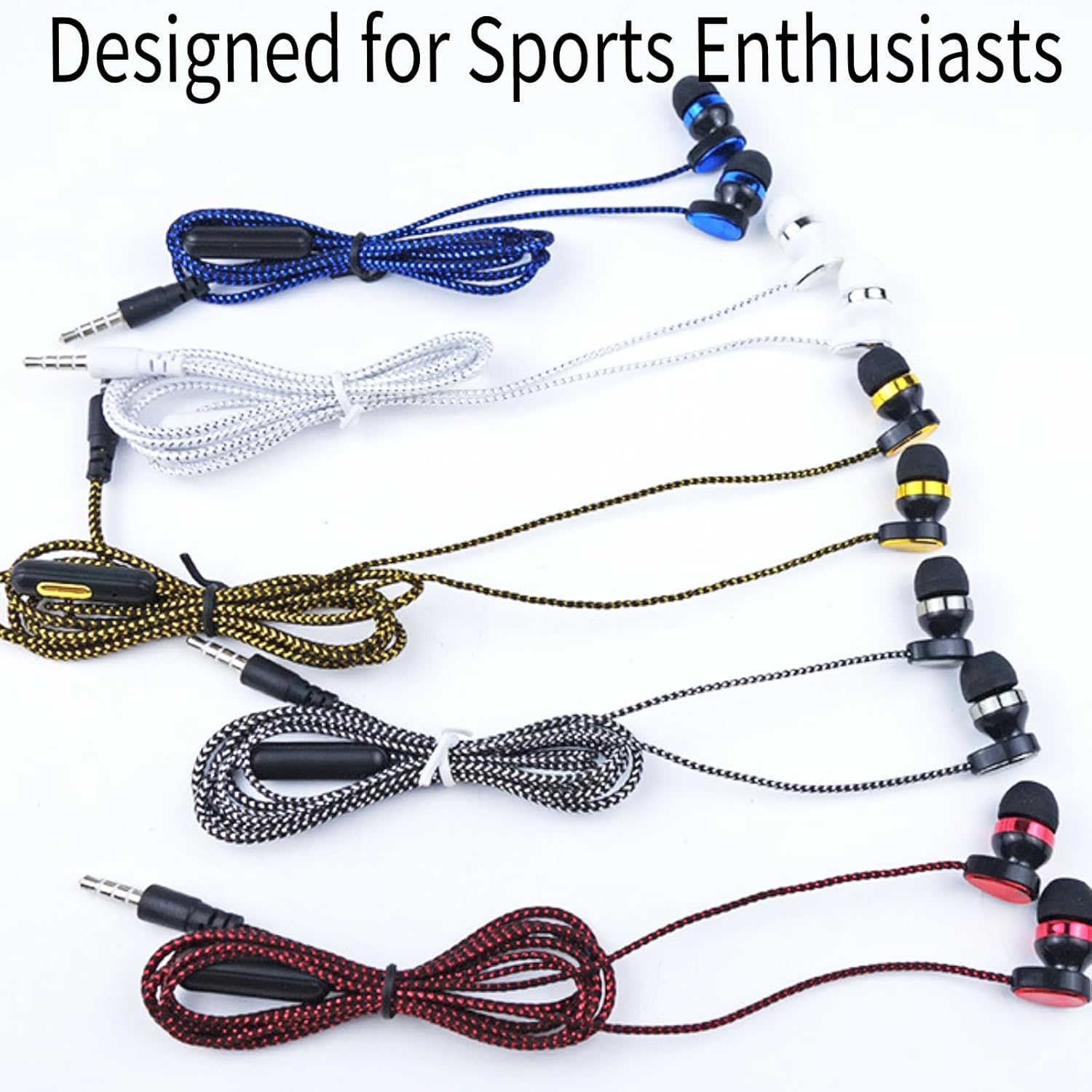 in-Ear 3.5mm Bass Sports Headphones for Gaming and Sports Travel(Black), Blue