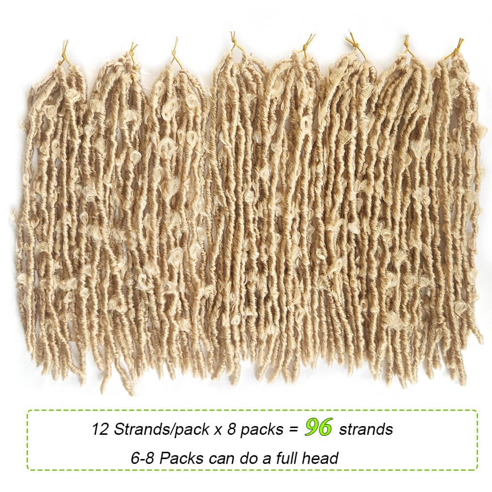 Butterfly Locs Crochet Hair 12 Inch 8 Packs Beige Blonde 613 Color Pre looped Crochet Butterfly Faux Locs Crochet Braids For Women