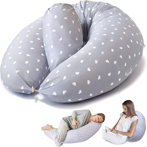 Miniatura 1 de Bamibi Almohada de embarazo almohada de maternidad de apoyo de cuerpo completo para dormir proporciona apoyo a adultos y mujeres embarazadas espalda