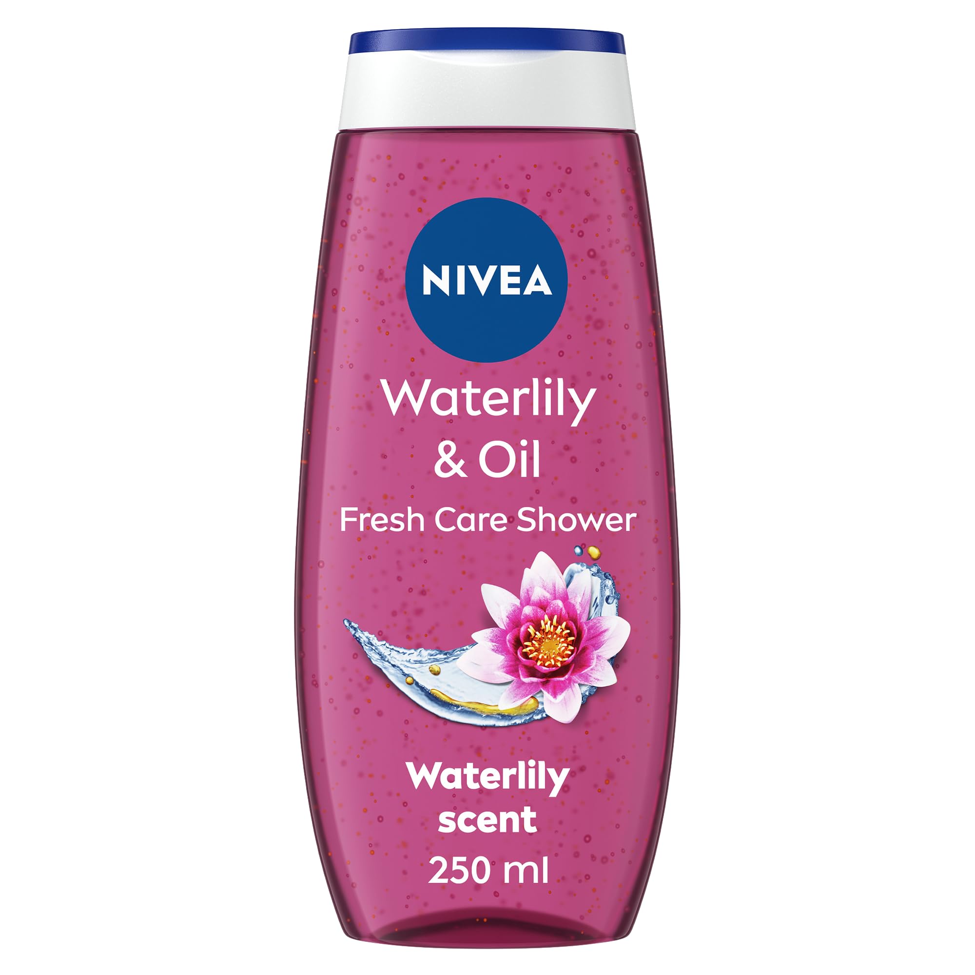 NIVEA Waterlily & Oil Shower Gel 250ml – Nourishing Body Wash with a Delicate Waterlily Scent & Caring Oil, Gently Cleanses and Softens Skin for a Fresh, Smooth, Pampered Feel Every Day