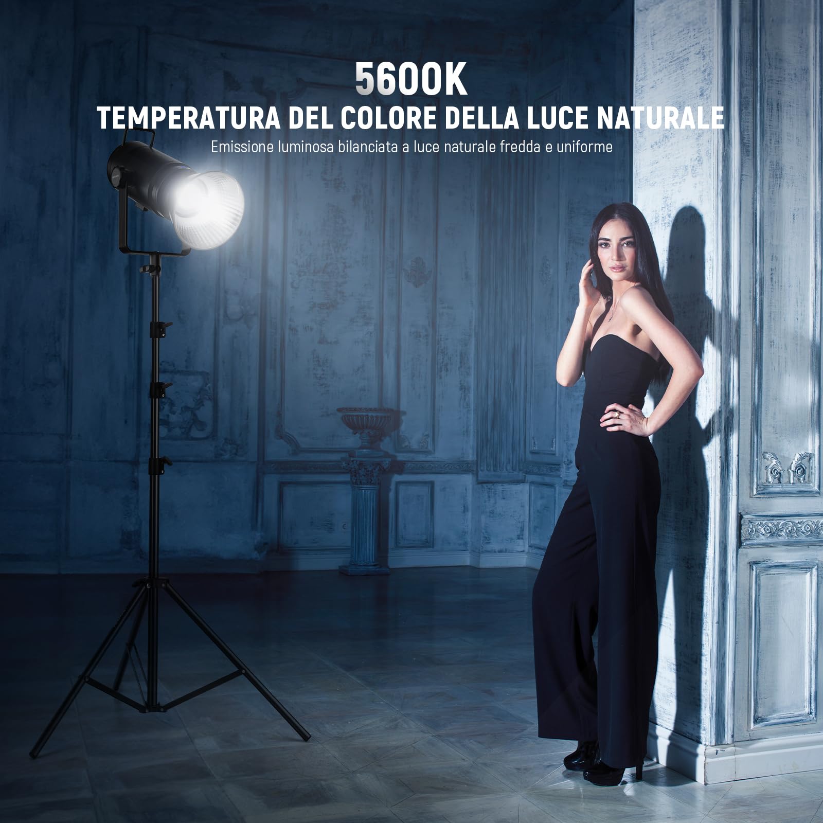 NEEWER CB200 210W Luce Video a LED con Controllo 2,4G/App, Illuminazione Continua COB a Luce Diurna da 5600K per Fotografia con 98500lux/m, CRI97+/TLCI97+, 9 Scene, Dimmerazione PWM, Attacco Bowens