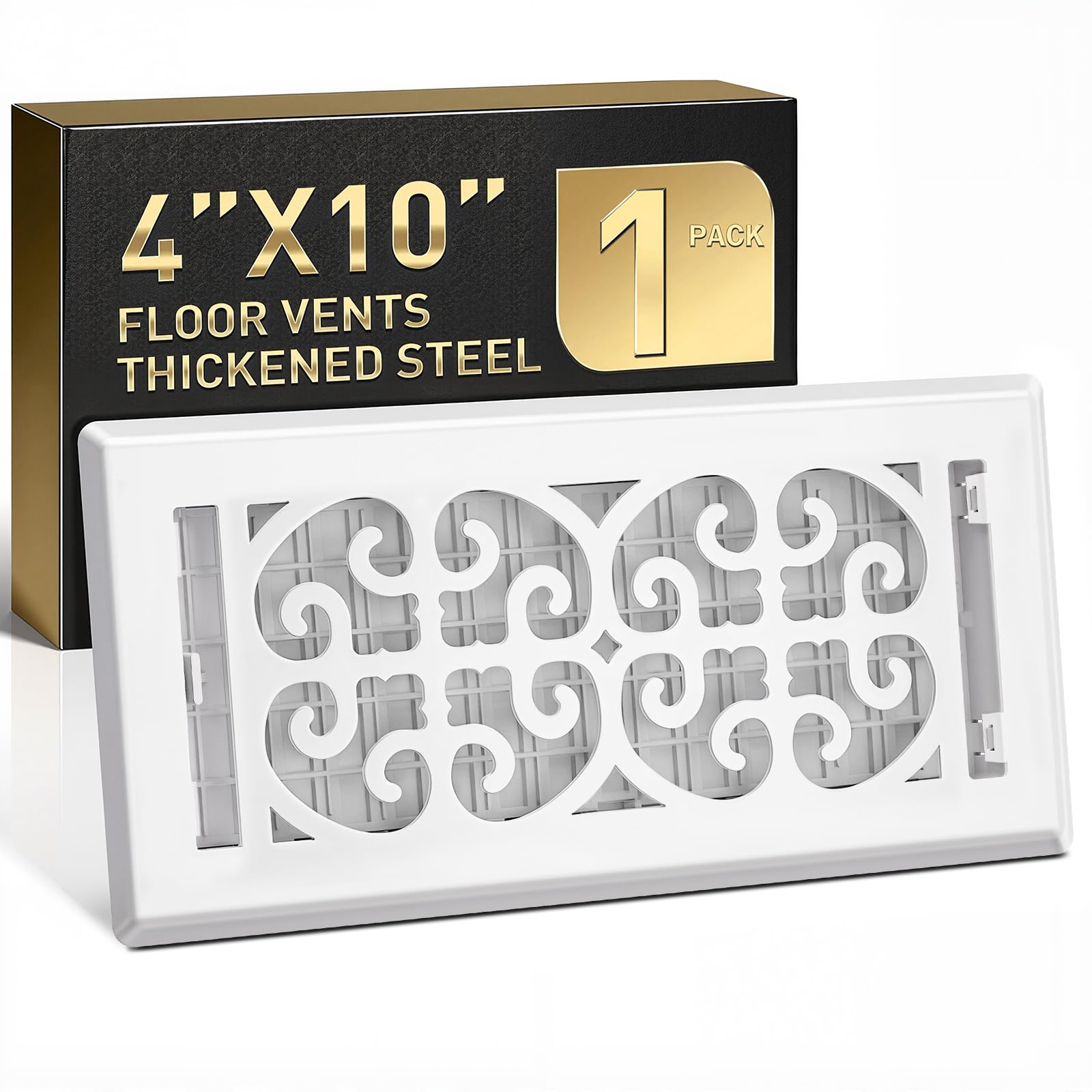 Scroll Design Floor Register 4x10