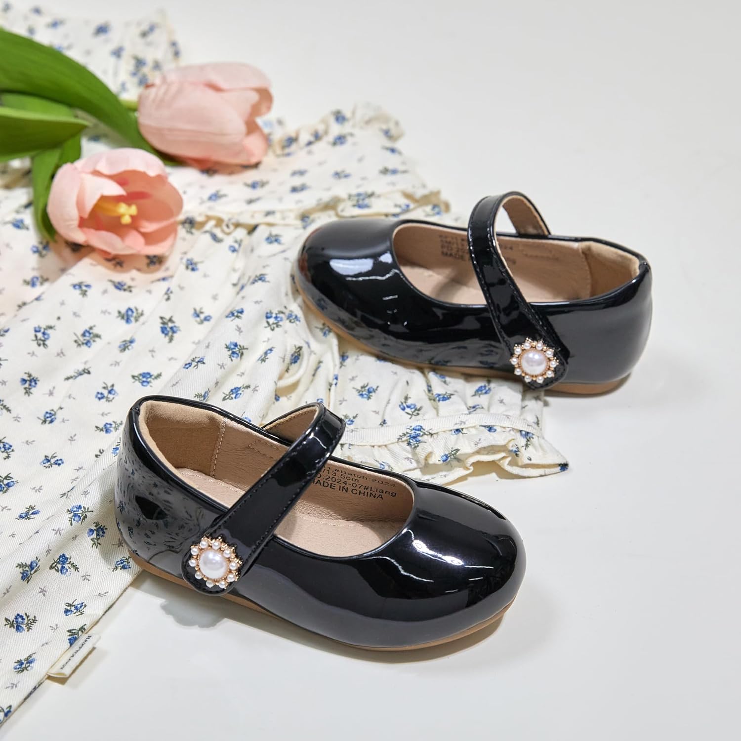 Kolan Toddler Little Girls Mary Jane Ballet Flat Soft Lining Dress Shoes - Image 6