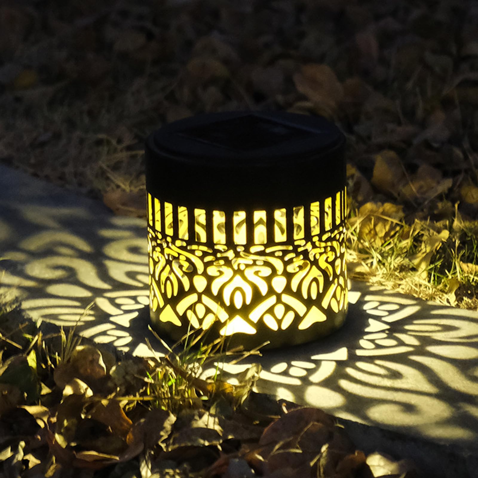 Lanterne Solari da Esterno,2 Pezzi Lanterna Solare da Esterno,Lanterne Solare da Esterno,Lampada Solare da Giardino,LED Mandala Lanterna,per Giardino,Esterno,Tavolo,Prato,Balcone,Sentieri