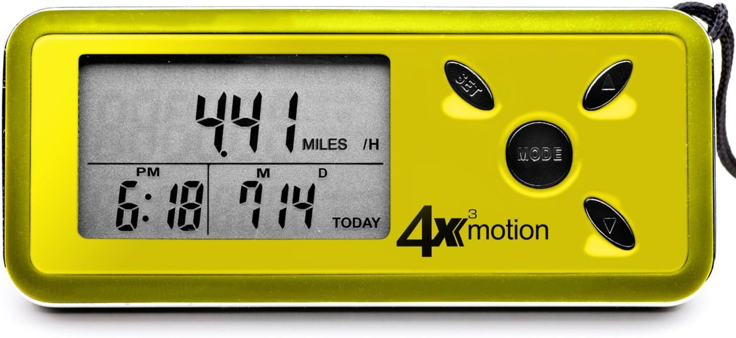 Ozeri 4x3motion Digital Pocket 3D Pedometer with Tri-Axis Technology