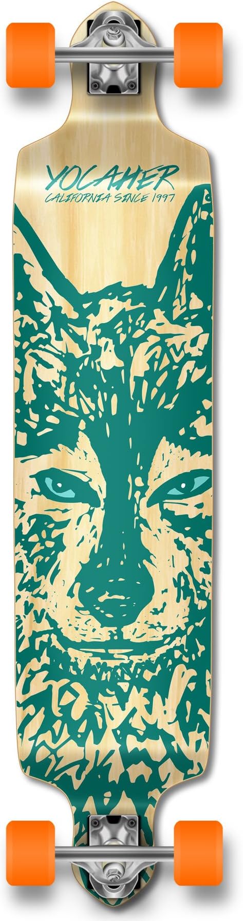 Yocaher Drop Down Complete Longboard 41.25" x 10" Maple Wood w/Premium Black Grip Tape. Build for Cruiser Commuting, Carving, Cruising and Downhill Riding