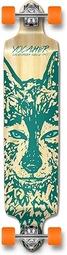 Yocaher Spirit Wolf Longboard - Monopatín completo - Disponible en todas las formas