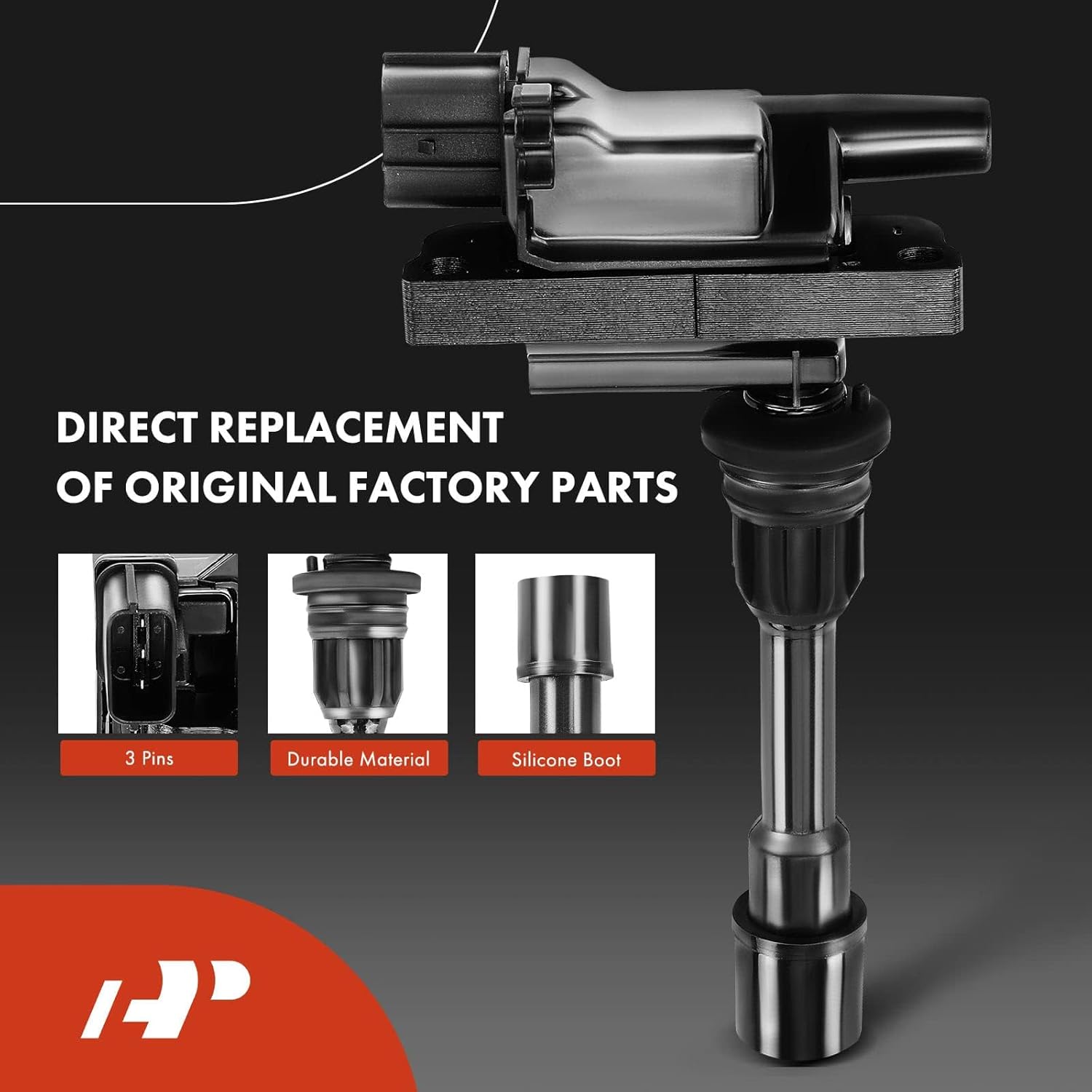 A-Premium 2x Ignition Coil Pack and 4x Iridium Spark Plugs Compatible with Mazda Protege 2001-2003, Protege5 2002-2003, 2.0L