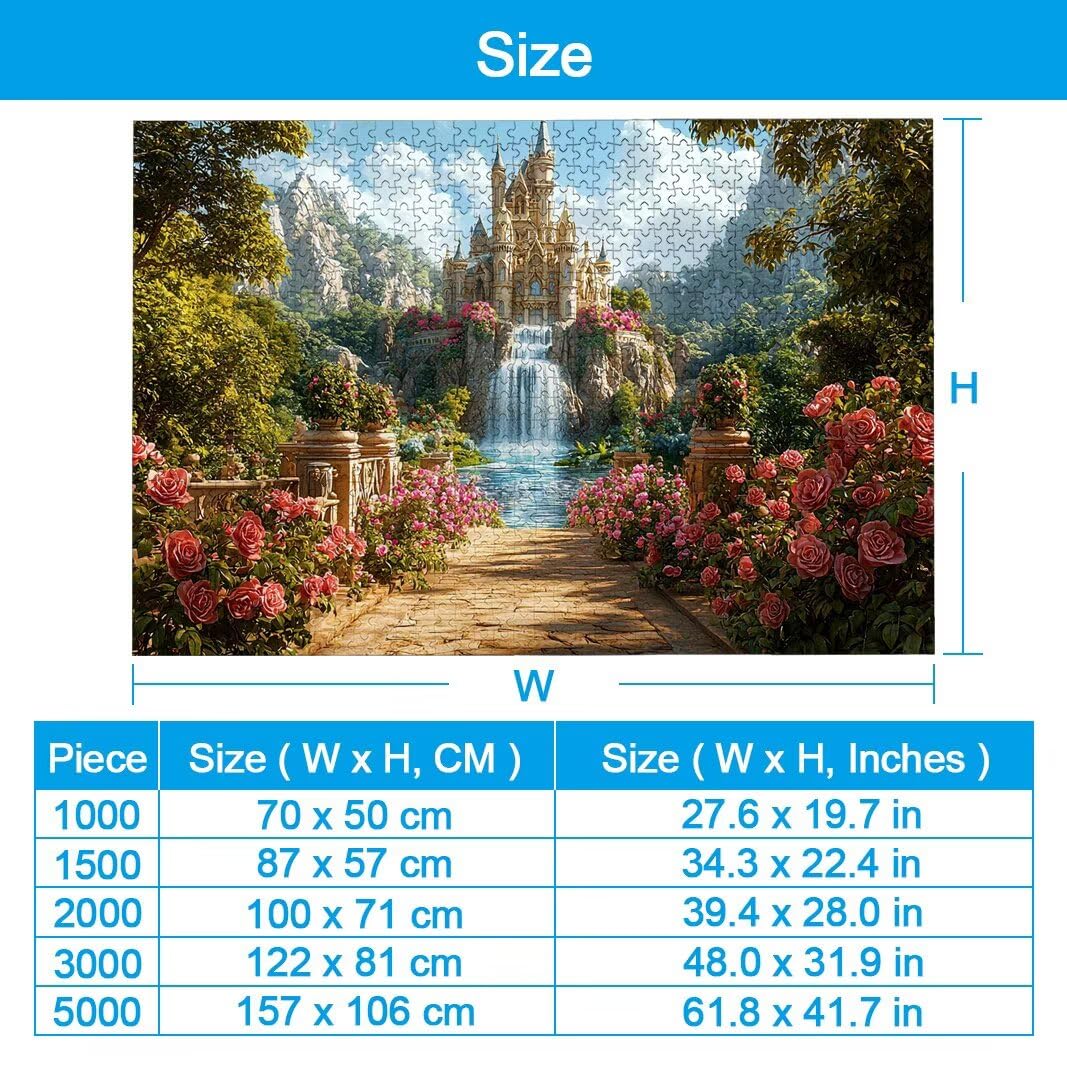 Puzzle 1500 Piezas, Puzzle Castillo de Madera para Adultos, Regalos -2440