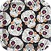 Unique Party Lot de 10 assiettes carrées en carton pour Halloween Motif crâne Jour des morts 18 cm 77064