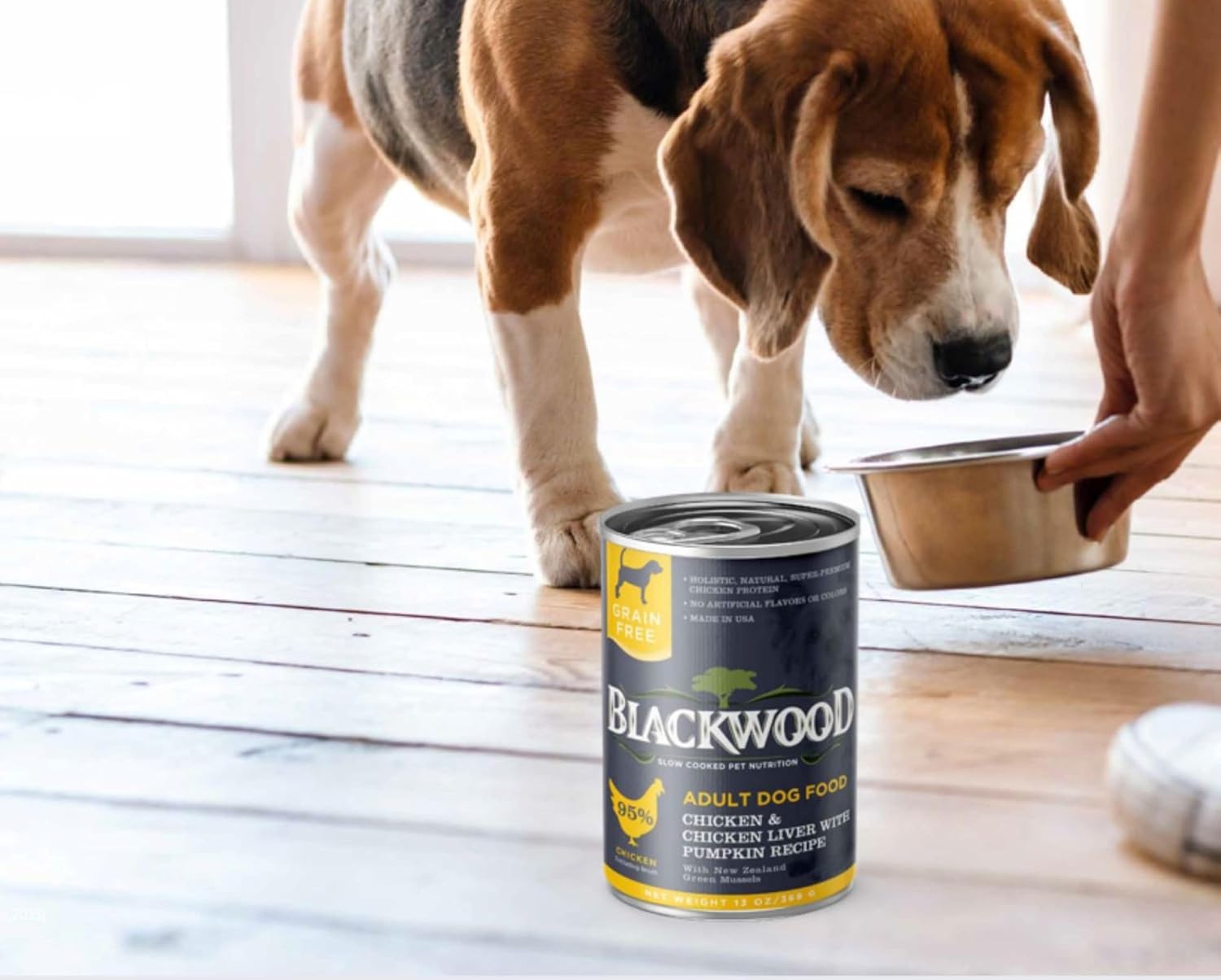 Blackwood Wet Dog Food, Chicken & Chicken Liver with Pumpkin, 13 Ounce Can (Pack of 12), Slow Cooked, Grain Free