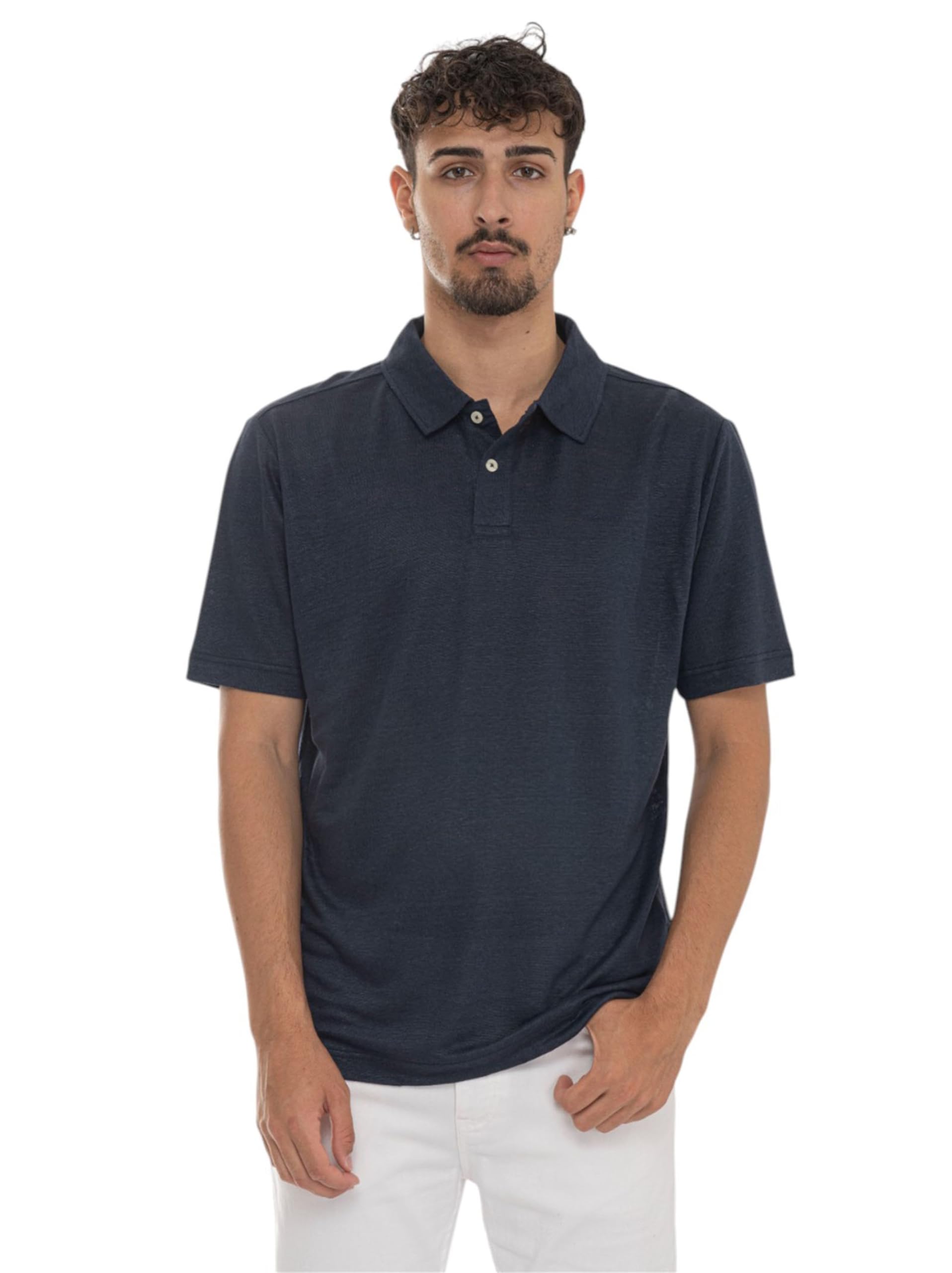 Gant Men's Blue Linen Polo Shirt - Polo Shirts - Xl - Tops