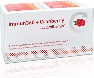 amitamin© Immun 360 + Cranberry | 120 Multivitamin Komplex Kapseln | hochdosiert | 26 A -Z Vitamine + Mineralien | Premium Rohstoffe | Apothekenqualität seit 2010 | vegan | deutsche Herstellung