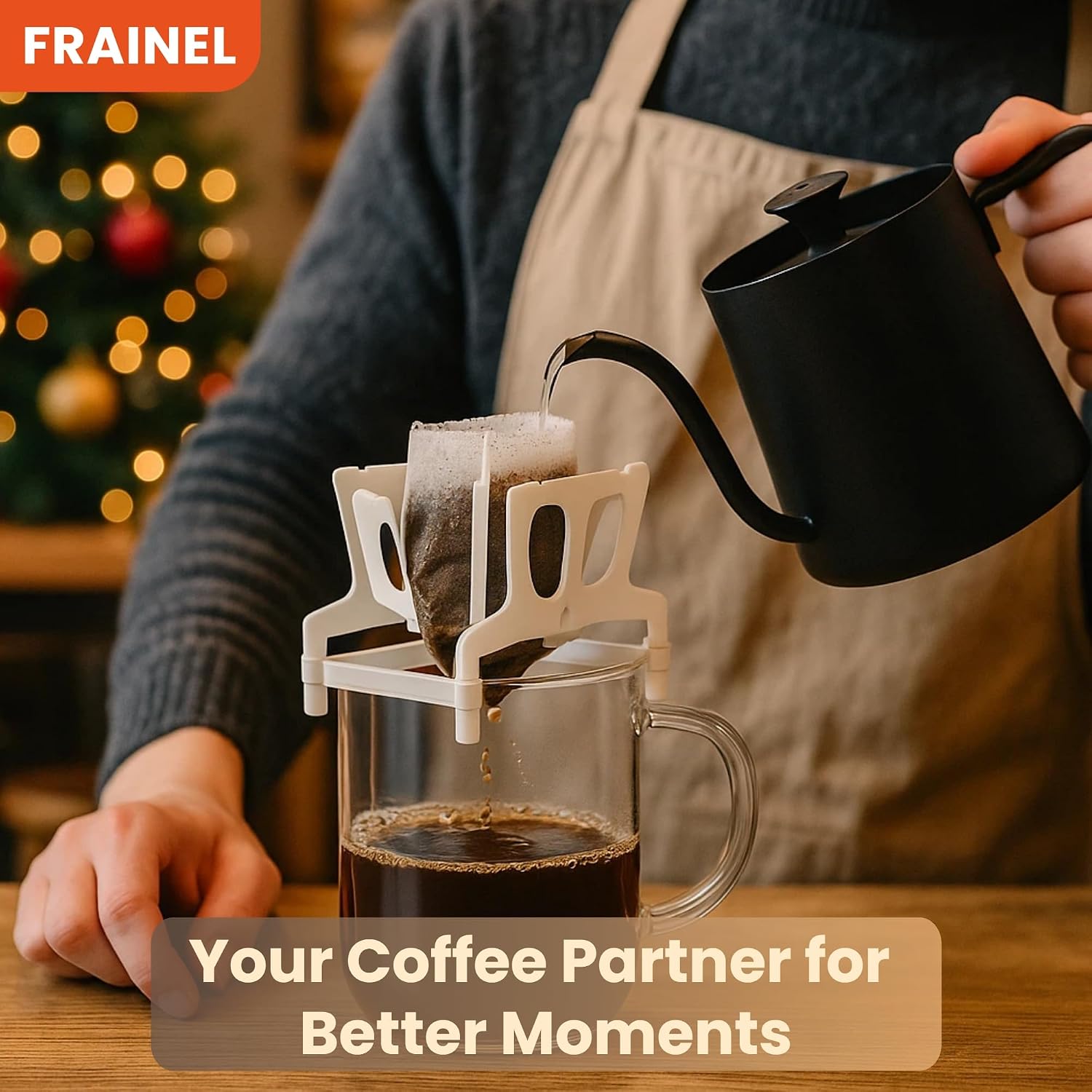 Foldable Drip Coffee Bag Stand – Portable Hanging Ear Filter Holder Bracket for Pour Over Brewing | Office, Home, Outdoor, Travel, Camping, Backpacking image 5