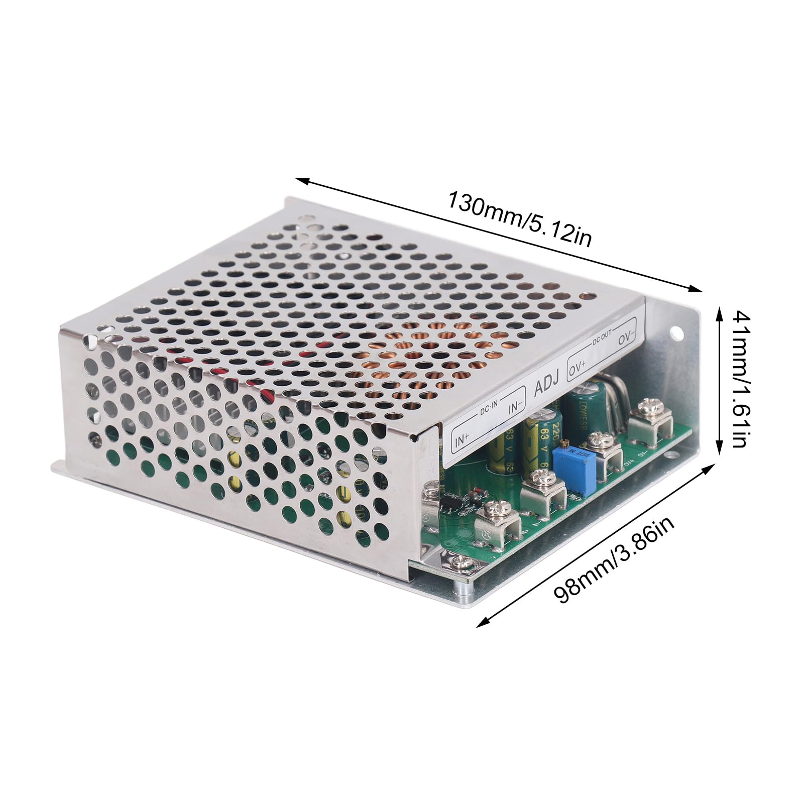 DC-zu-DC-Abwärtsmodul, 50 A, 1000 W, DC25-90V-Eingang, Einstellbares Spannungsregler-Konvertermodul mit Lüfter, DC2,5-50V-Ausgang