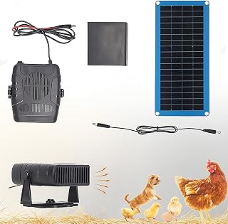 Solar Heater for Chicken Coop, 30W Solar Powered Heater with Battery Box & Overheat Protection (1)