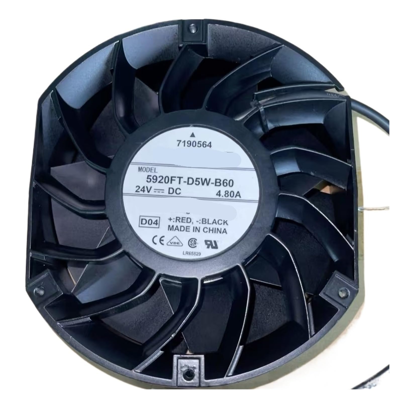 Lzikkgki One Color 5920Ft-D5w-B60 D04 Dc 24V 4.80A 172X170x51mm 2-Wire Cooling Fan