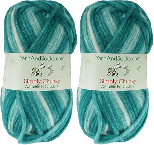 JubileeYarn Simply Chunky - Hilo acrílico voluminoso - Paradise - 2 madejas