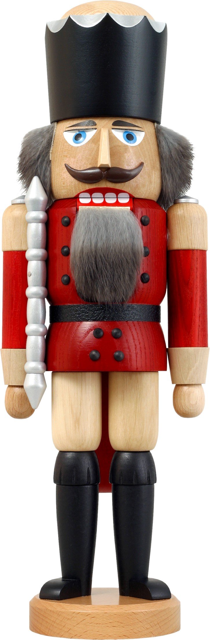 Casse-Noisette de Noël Roi de Seiffen Rouge Bois 38 cm