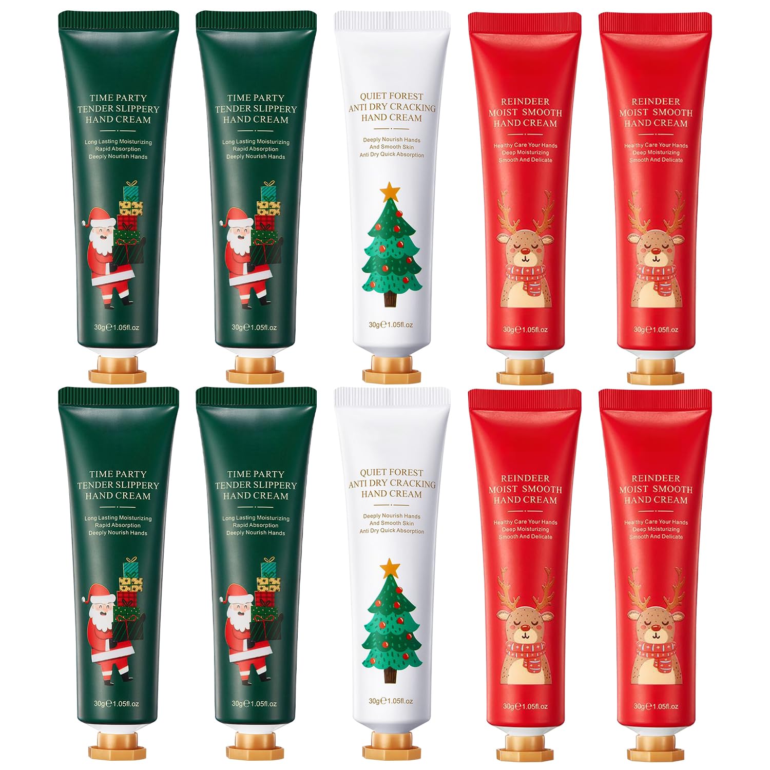 Wenrny 10 Pack Christmas Hand Cream Gifts Bulk Set - Mini Hand Lotion Stocking Stuffers for Adults Women, Moisturizing Travel Size Bulk Hand Lotion for Dry Cracked Hands, Winter Hand Care Cream
