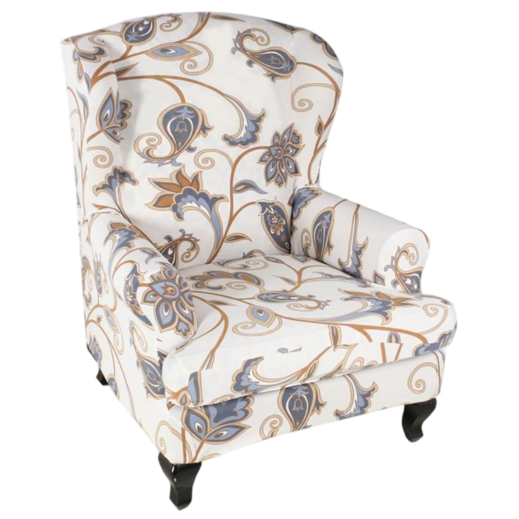 CAKEEYUM Wingback Chair Cover Elastic Armchair Covers Non Slip Washable Chair Covers for Armchair for Living Room Bedroom Home Wingback, Wing Back Slipcovers