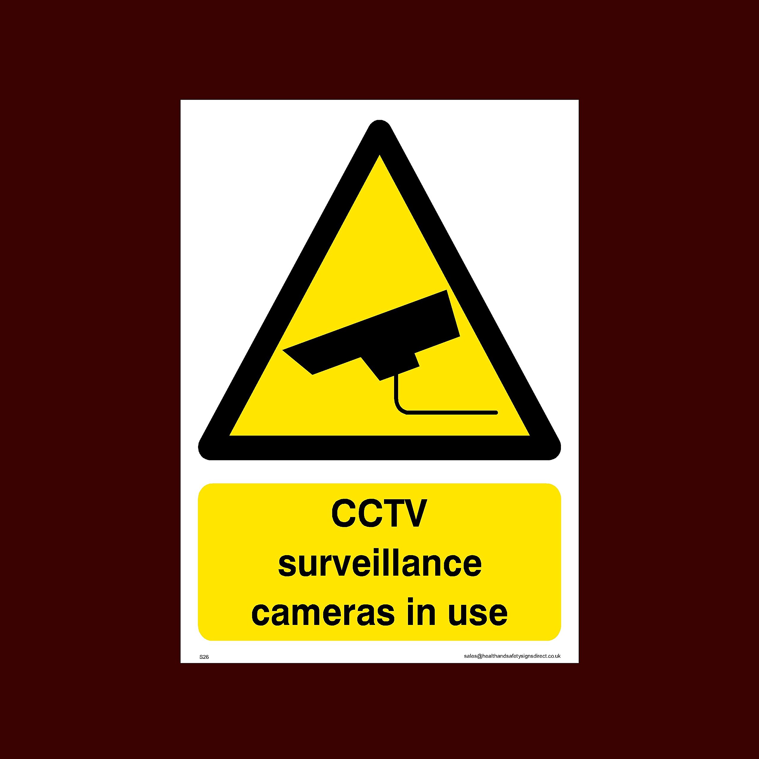 USSP&S CCTV surveillance cameras in use Plastic Sign (S26) - CCTV, Security, Warning, Alarmed, Surveillance, Camera, Dogs, Premises