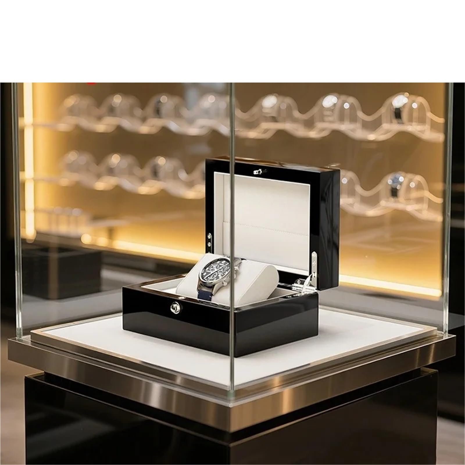 Caja de almacenamiento minimalista for relojes estilo abatible