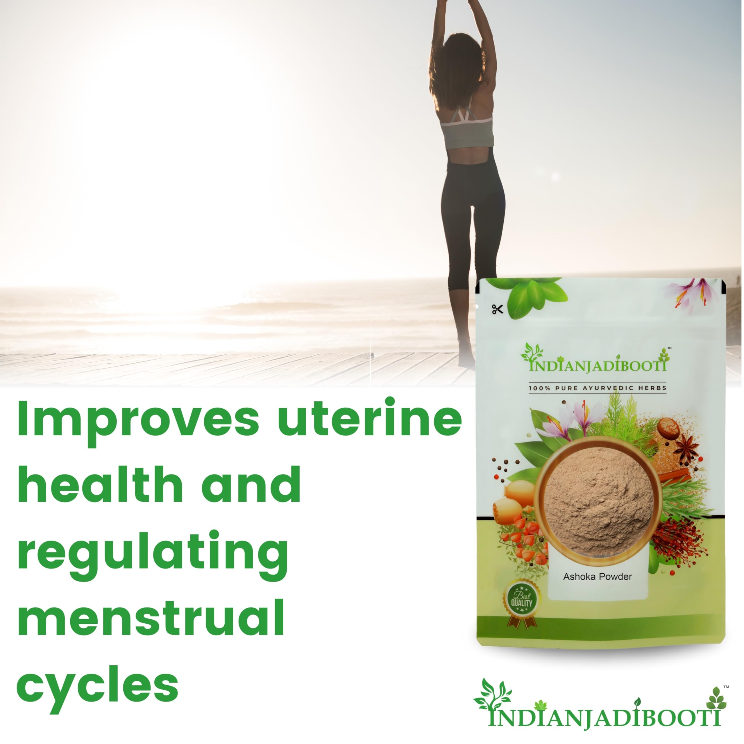 IndianJadiBooti Pure Ashok Chhal Powder (Ashoka Bark Churna) | Saraca Asoca | Traditional Ayurvedic Botanical for Women's Wellness, Feminine Harmony & Systemic Cooling | Pack Of 2 — Amazon image 4