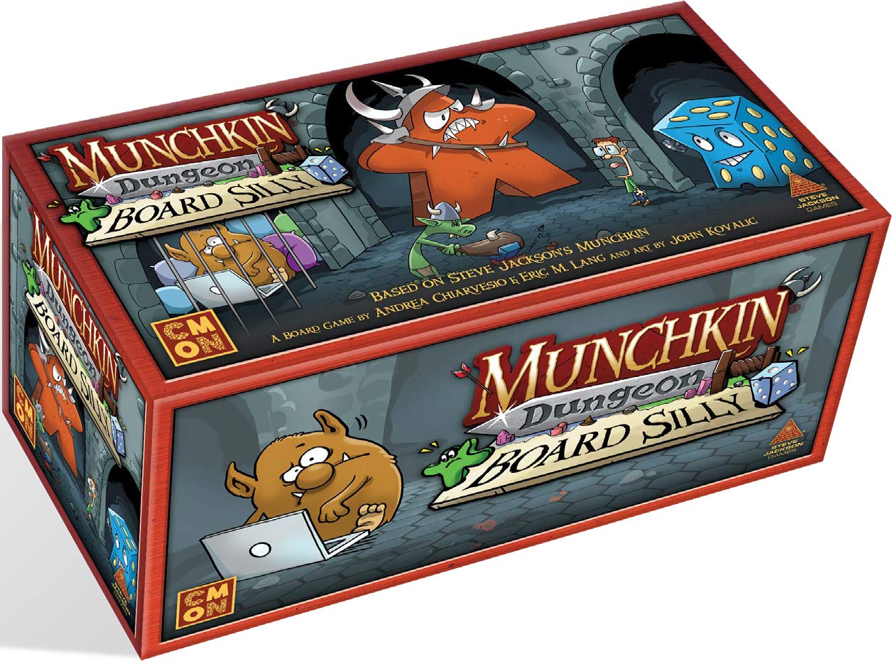 Munchkin Dungeon Board Silly Expansion Pack, Fun-Filled Adventures and Epic Loot, Strategic Gameplay for 2-5 Players, Ages 14+, Average Playtime 80 Minutes, Made by CMON