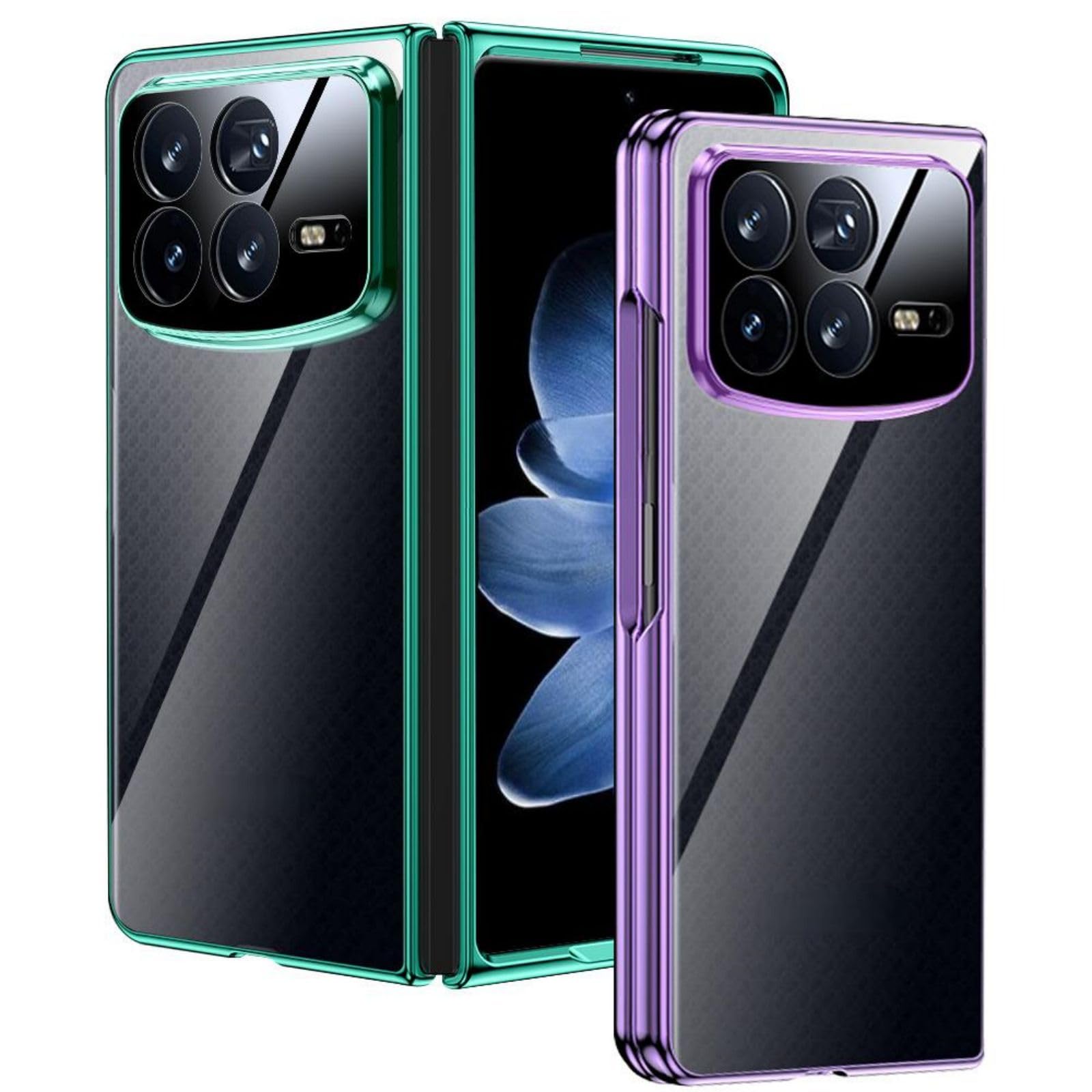 Coque pour Mix Fold4 Transparent Boîtier Plating Frame,Clear Bumper Case étui pour Xiaomi Mix Fold4(2)