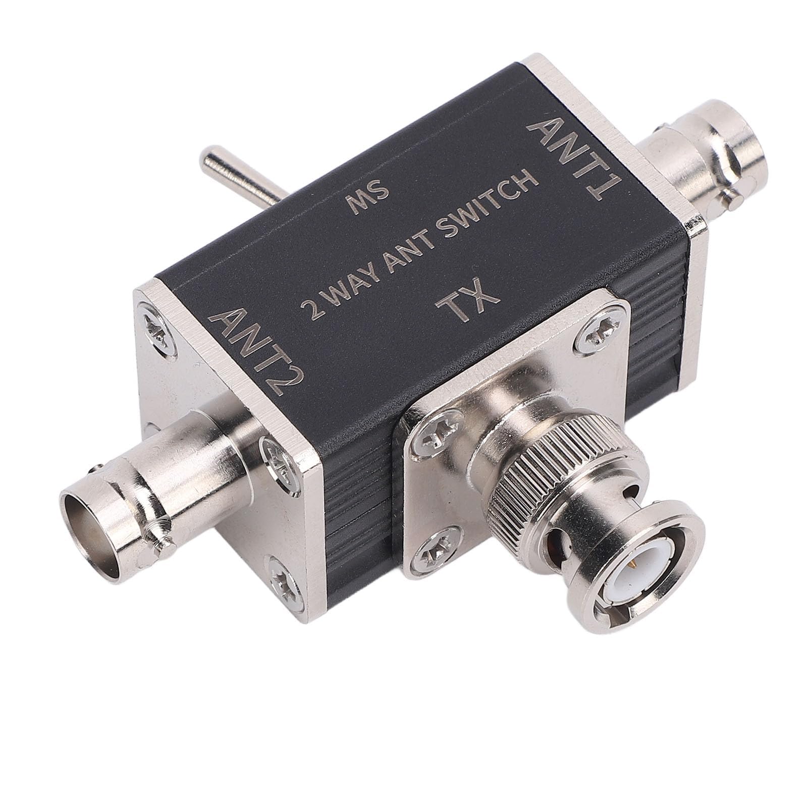 Interruptor de Antena Coaxial Banda Ancha 2 Vías Tres Posiciones 0-50MHz Conector BNC 100W Potencia Máxima Conectores