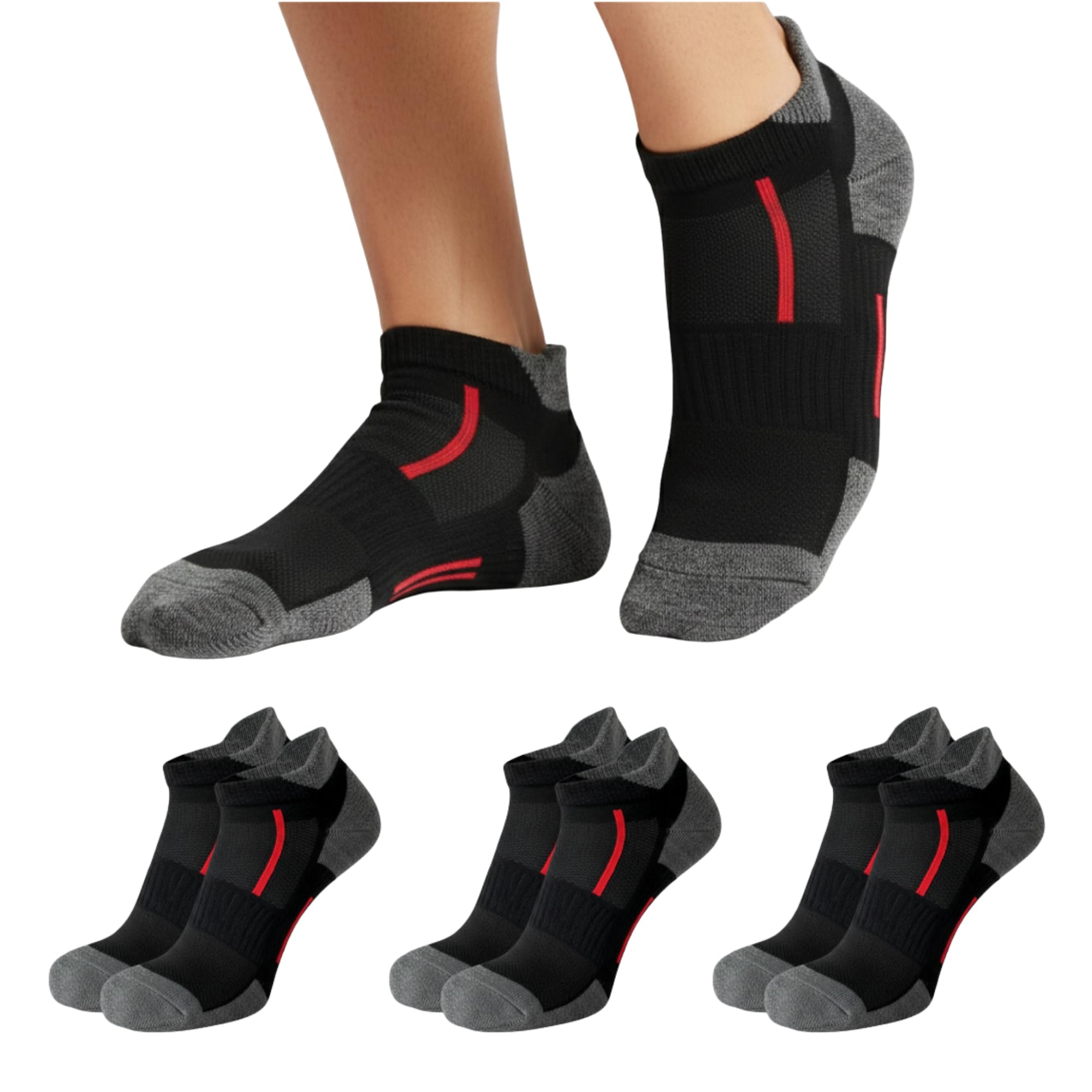 Ankle Socks For Men Cotton, Gym Socks For Men WorkOut Breathable Low Cut Sports Socks With Heel Tab, Moisture Wicking, Pull On & Stretchable Free Size-image-15