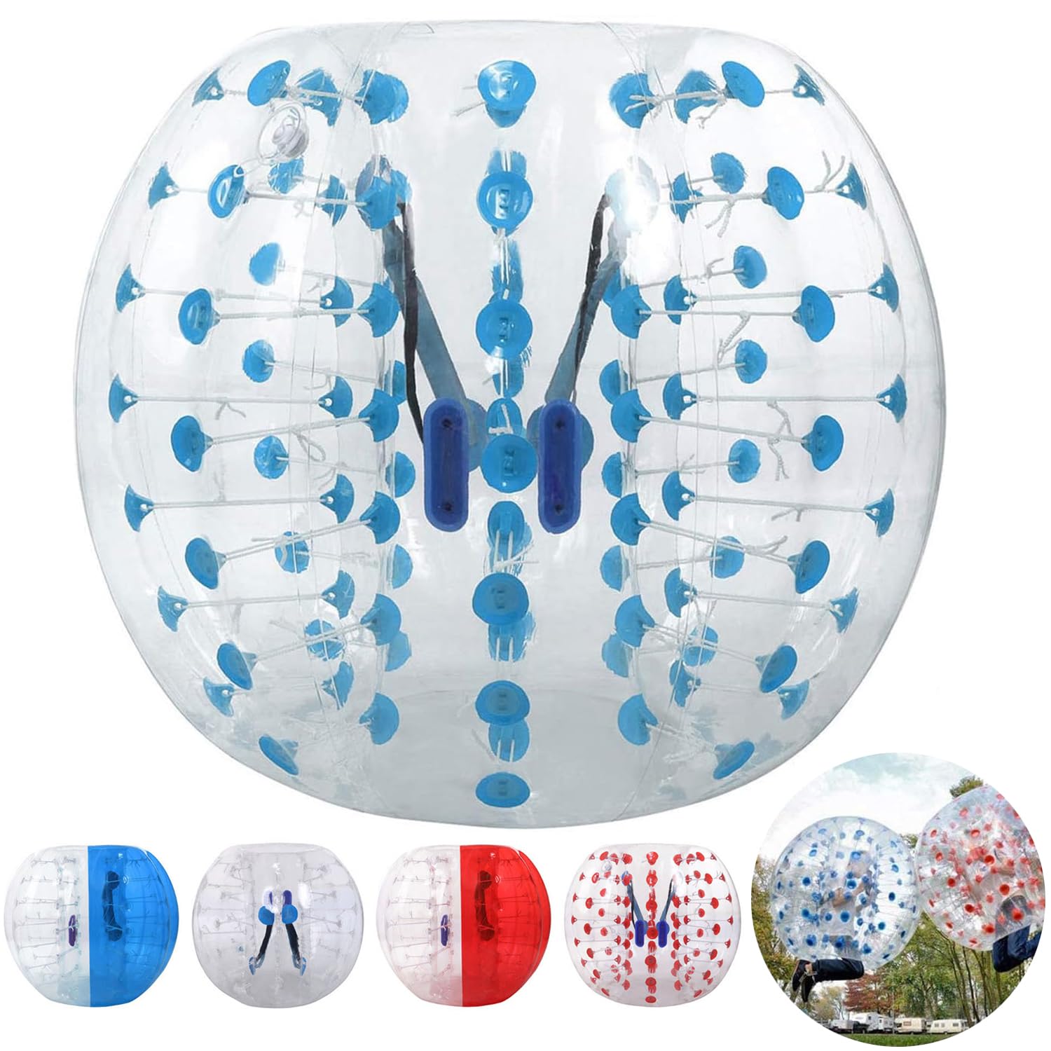 Aceshin Inflatable Bumper Ball 1.5M/5FT Diameter Bubble Soccer Ball, Inflatable Body Zorb Balls for Adults or Children