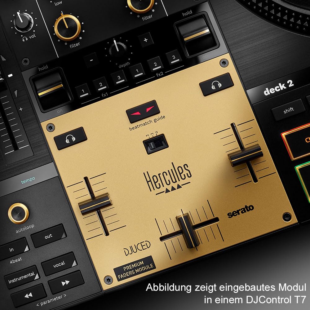 Hercules DJ Control Inpulse T7 Premium Fader Module + Gamuza de microfibra Keepdrum