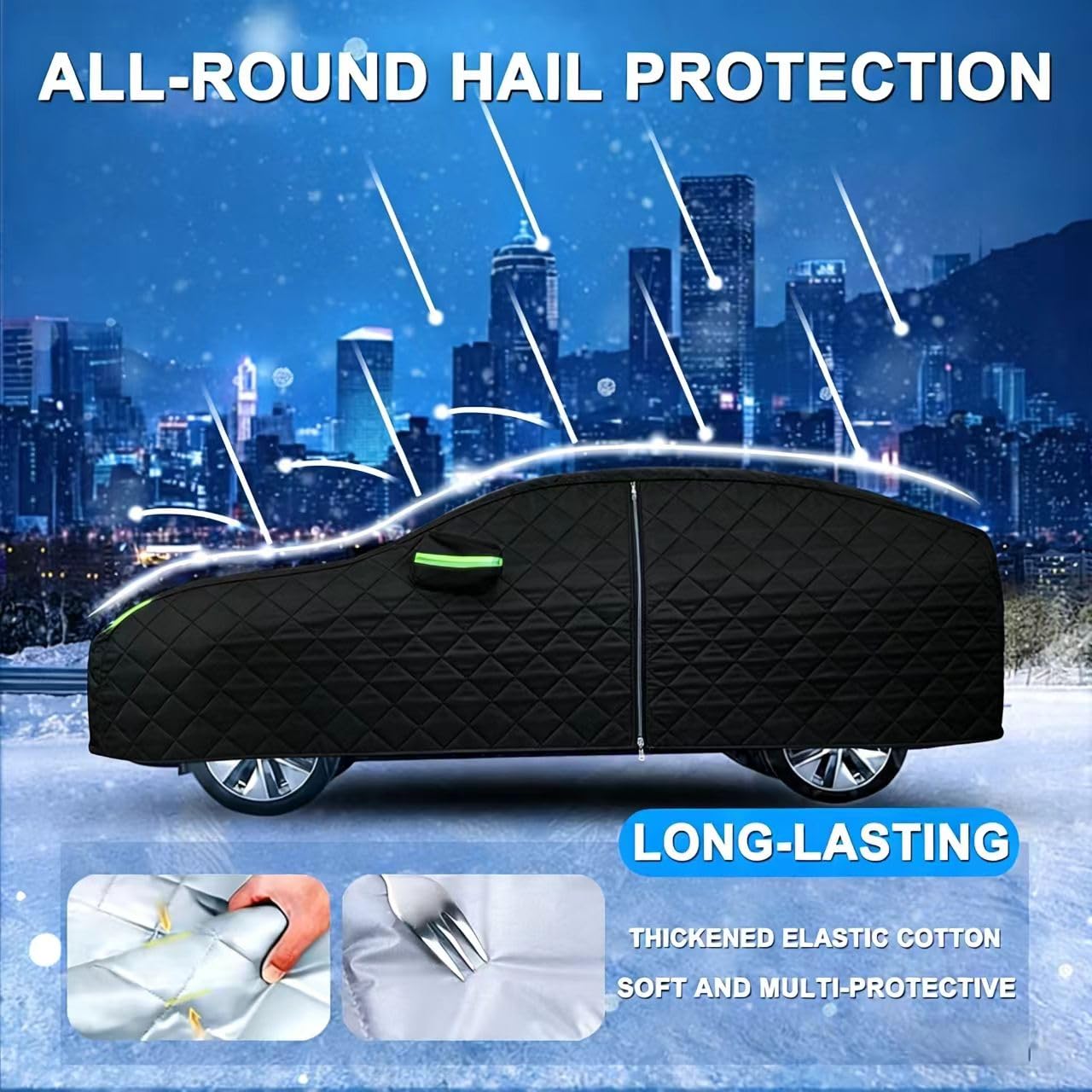 Funda Coche Antigranizo para Renault Rafale,Funda Coche Exterior,Engrosamiento ProteccióN contra Granizo,Impermeable Transpirable Anti-UV Antipolvo