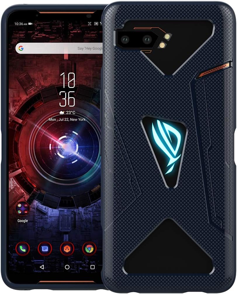 ROG Phone 2 Case, ROG Phone II Case, Ultra Slim Thin Cover TPU Silicone Bumper Case Accessory for Asus ROG Phone 2 Gaming Phone 2019 (ZS660KL) Blue