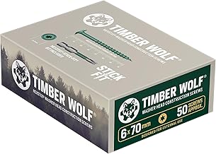 Timber Wolf Washer Head Timber Construction Screws - 6.0 x 70mm (Box 50 pcs)