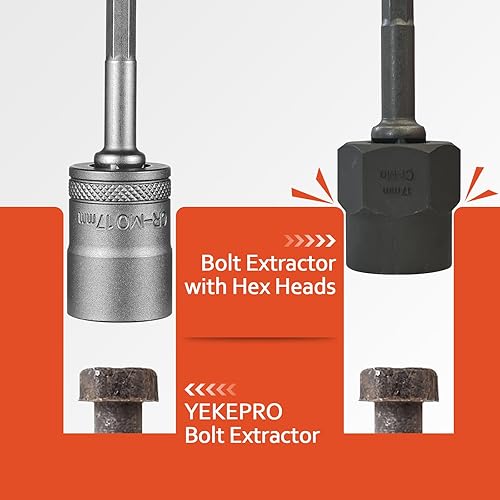 Miniatura 2 de Juego de extractor de pernos de pozo profundo, 21 piezas de 38 pulgadas y 14 de pulgada extractor de pernos y herramienta de extracción de tuercas,