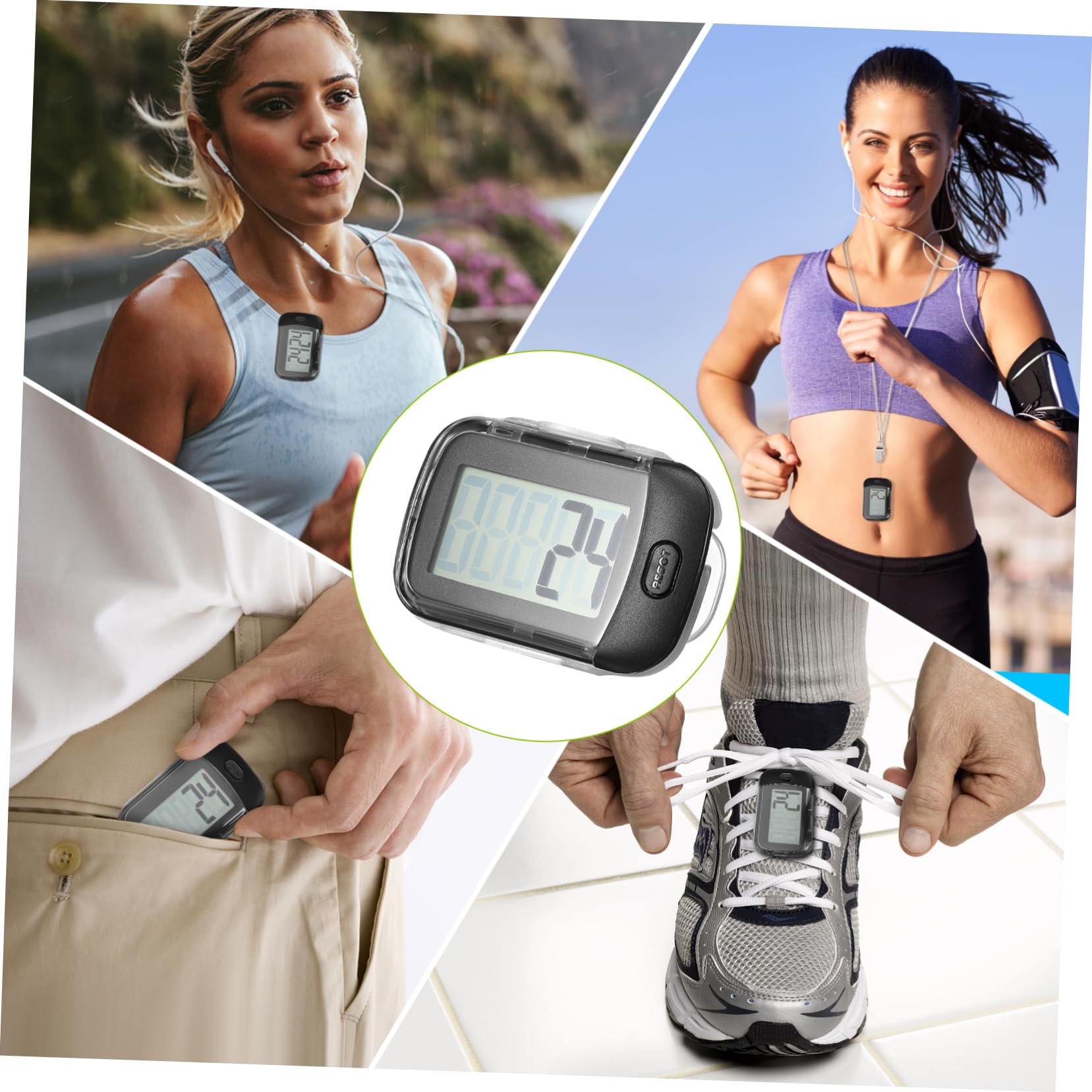 UKCOCO Podomètre Clip Portable Compteur Cordon pour Randonnée Course pour Âges de Fitness