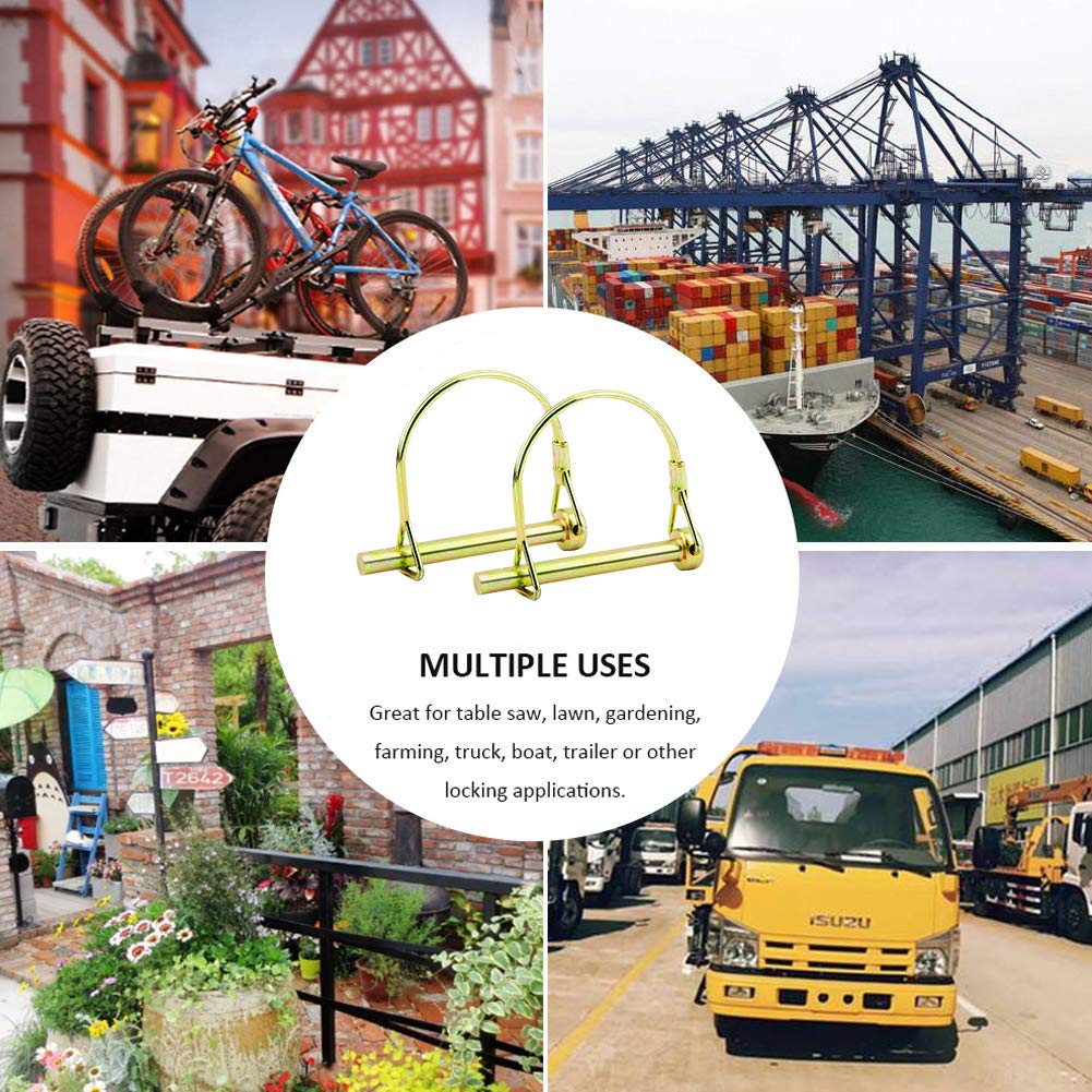 INCREWAY 4pcs Wire Lock Pin, 1/4 Inch Heavy Duty Safety Coupler Pin