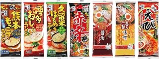 【セット商品】五木食品 棒状ラーメン 7種バラエティセット (熊本もっこす/博多おっしょい/久留米ほとめき/熊本赤辛/旨だし醤油/コク旨味噌/えび味噌 計7個) 862g ×7個