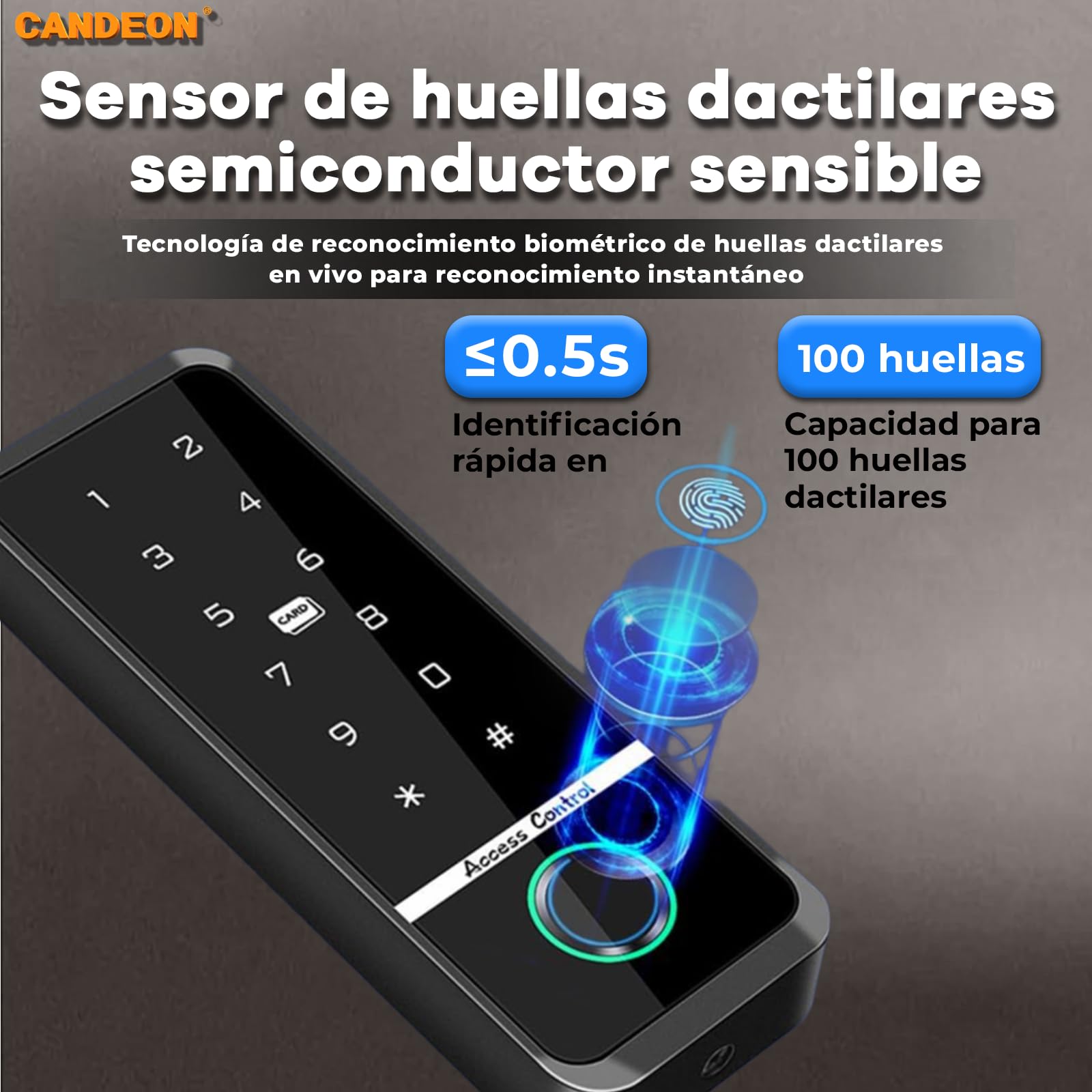 Teclado De Control De Acceso WiFi, Sistema De Control De Acceso A Puerta Aplicación De Teléfono Móvil Control Remoto Bloqueo De Teclado De Puerta Teclado con Contraseña De Huella Digital para Entrada