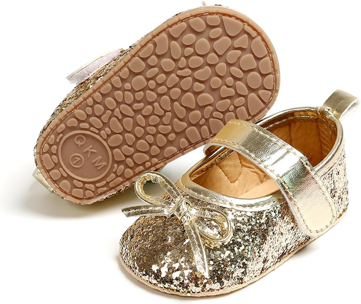 HONGTEYA Baby Girls Shoes Infant Mary Jane Flats Non Slip Newborn Moccasins image 4