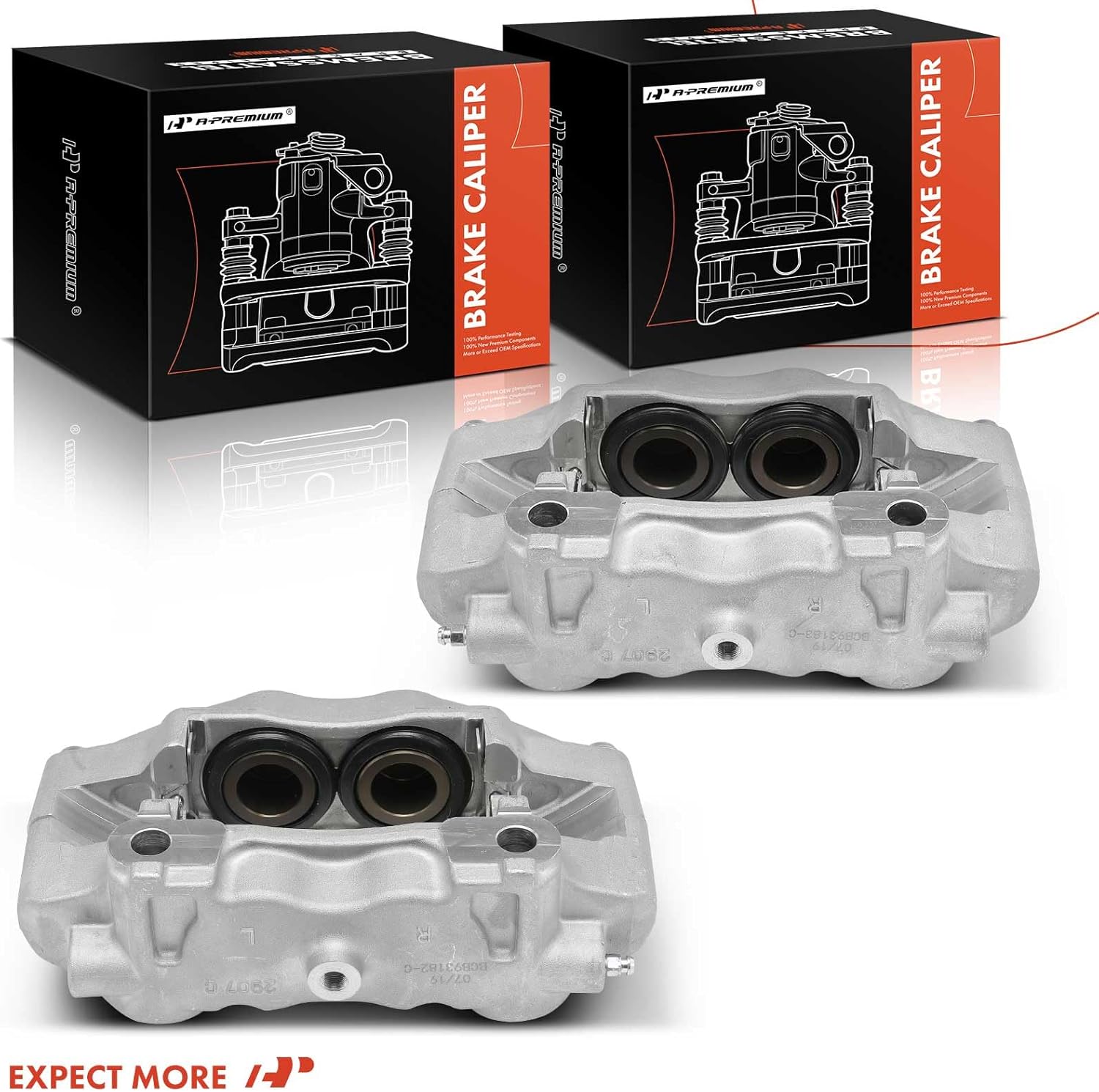 A-Premium Disc Brake Calipers Assembly with Bracket Compatible with Acura RL 2005-2012 - Front Driver and Passenger Side, 2-PC Set