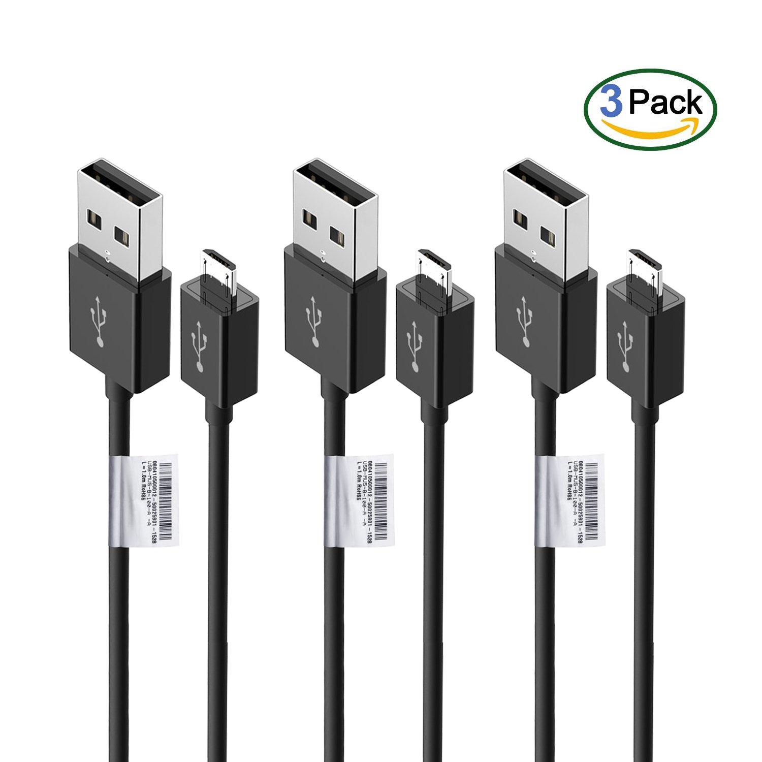 Micro USB Cables Rinastore [3Pack] Premium Micro USB Charging Cable
