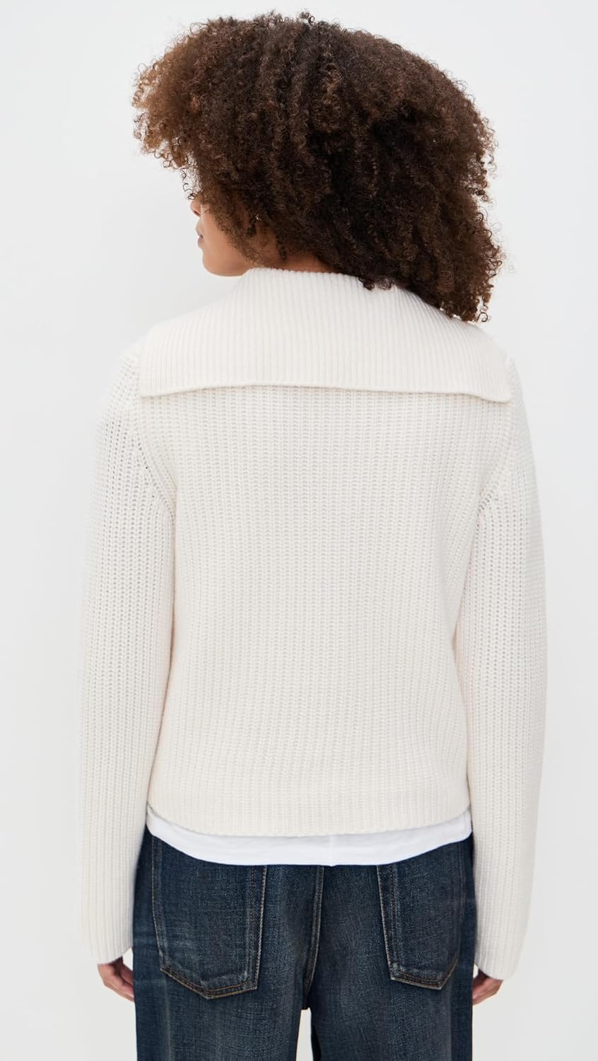 Vince Women's Ribbed Sailor Collar Sweater - Image 3