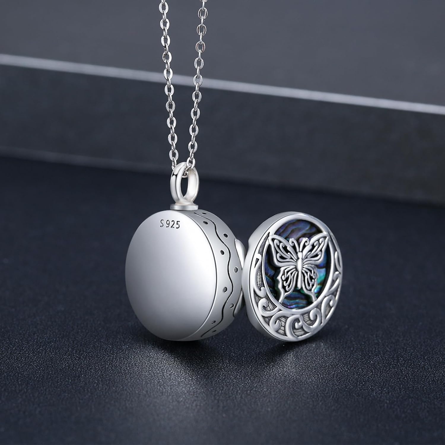 Locket Necklace That Holds Pictures Sterling Silver Urn Necklace for Ashes for Women Ash Necklace for Human Ashes Keepsake Cremation Jewelry Gifts